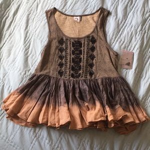 Anthropologie sequined flowey tank